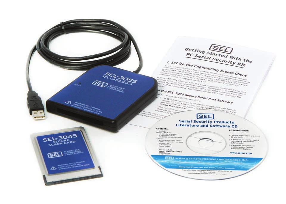 SEL Complete Dial-Up Security Solution PC Serial Security Kit Securely communicate with remote devices protected by the.