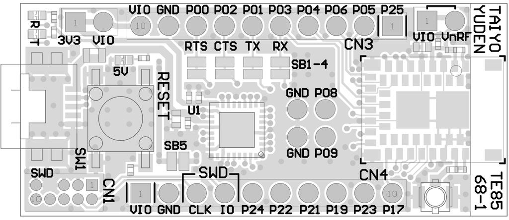 Silkscreen Printing Pin Descriptions Pin No. CN3 CN4 1 P0.25 VIO 2 P0.05 GND 3 P0.