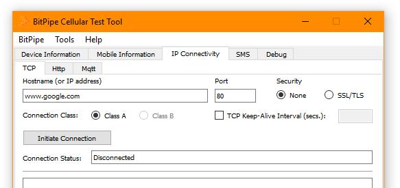1- Select the IP Connectivity tab and then, select the TCP tab (see Figure 17).
