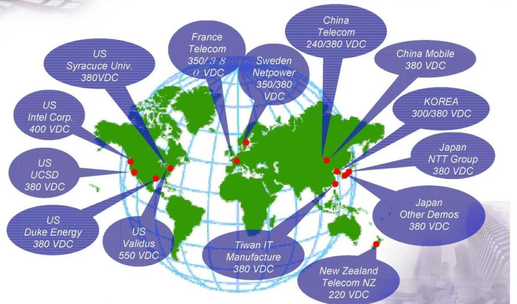 380DC SITES AROUND THE WORLD France Telecom 350/380 VDC Courtesy of
