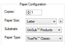 SECTION 1 Copies Paper Size Substrate Paper Type Sets the number of prints needed per image. Use this feature when multiple prints of the same image are needed.
