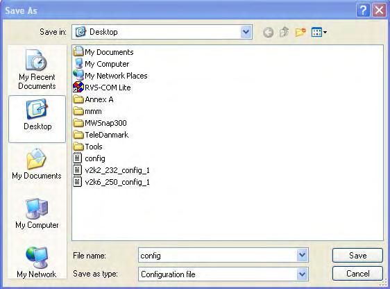 Click Save button, the configuration will download automatically to your computer as a file named config.cfg.