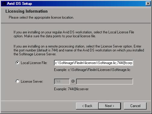 Istallig Avid DS 21. Chage the storage locatios if ecessary, ad click the Next butto. The Licesig Iformatio dialog box is displayed. 22.