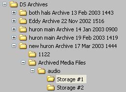 Chapter 6 Maagig Your Storage Areas Archived audio media or archived audio cached media is stored i this folder. Uder each project archive folder, the audio (.