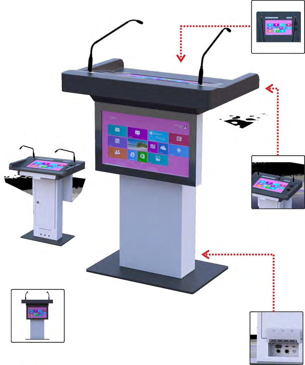 DL22A Digital Podium Professional Podium FEATURES The DL22A is designed to be costeffective solution compared to DL23B.