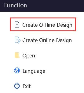 4 Offline Operation 4.1 New Projects 4 Offline Operation Run SmartLCT. In the Function section of the start page, click Create Offline Design to enter the Create a new project page.