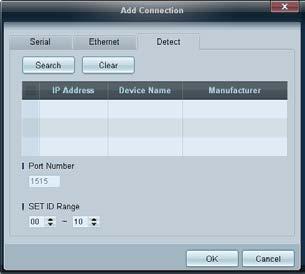 2 Click Add to add a display device. SET ID Range: Select a range of the unique ID assigned to a monitor.