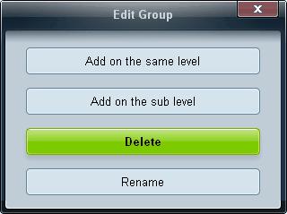Deleting Groups 1 Select a group name, and click Edit.