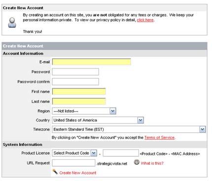Create the NEW ACCOUNT Link 5 An Automated Registration Confirmation Email will be sent to your email.