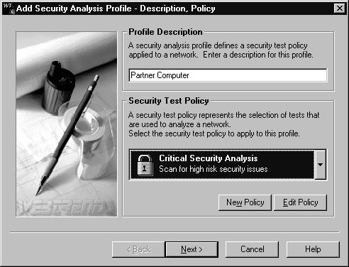 Optional Lab 4-3: Scanning a Linux system from Windows Console In this lab, you will scan the Linux agent from the Security Analyzer Console. 1. Add a new profile by selecting File New profile.
