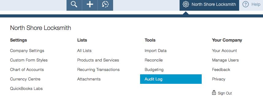 Going Mobile AUDIT LOG The audit log feature allows you to keep a track of all activity transactions, logons, changes to settings, anything that is done within QBO. 1.