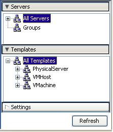 3 Threshold Manager main window 3.1 The tree structure Figure 10: Tree structure In the Threshold Manager, the tree structure contains servers or existing templates.