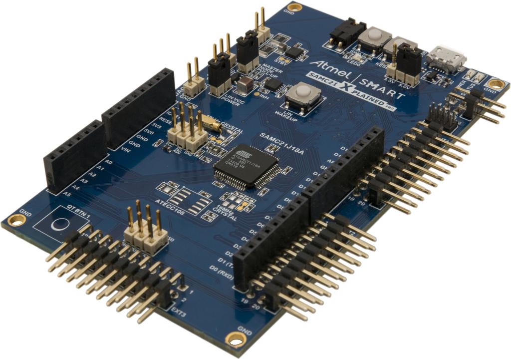 SMART ARM-based Microcontrollers SAM C21 Xplained Pro USER GUIDE Preface The Atmel SAM C21 Xplained Pro evaluation kit is a hardware platform to evaluate the Atmel ATSAMC21J18A microcontroller.
