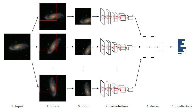 Convolutional DNN We compute rotated and flipped versions of the input images, which are referred to as viewpoints, and process each of these separately with the same convolutional network