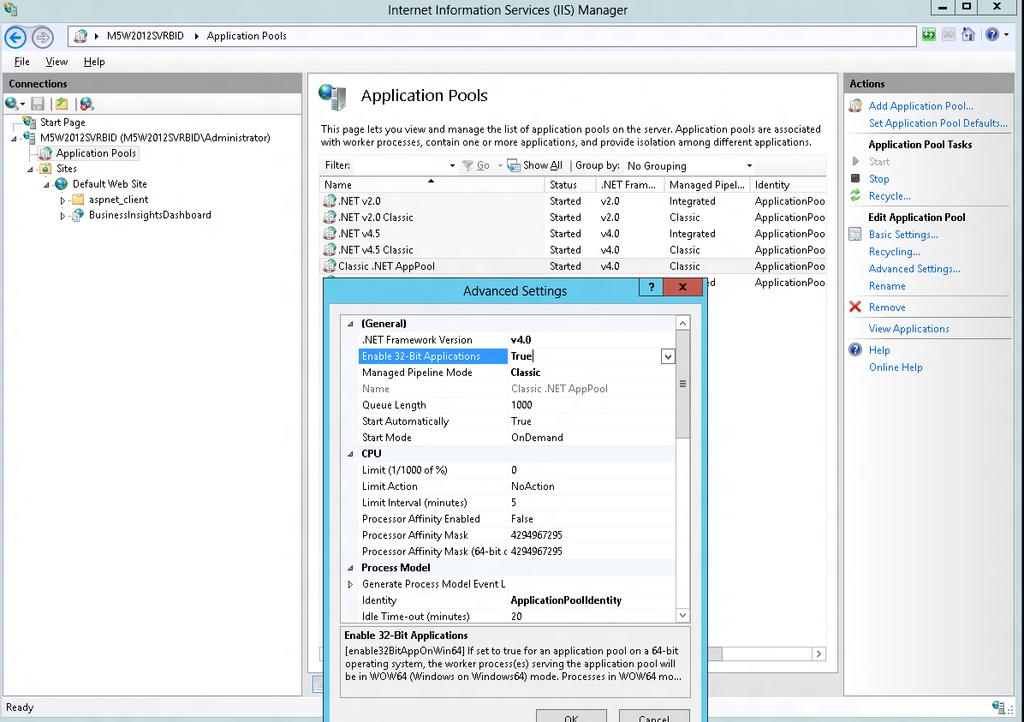 Chapter 5 2 In the Connection string section, select the LocalSqlServer connection string. 3 Click Edit. 4 In the Edit/Add Connection String window, modify the connection string as needed.