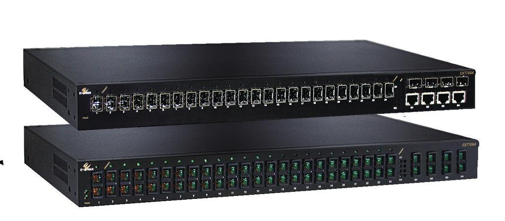 Hardened Managed 24-port 10/100BASE and 4-port Gigabit Ethernet Switch with SFP options NEMA TS2 Overview EtherWAN s provides a Hardened Fully Managed 28-port switching platform combining high