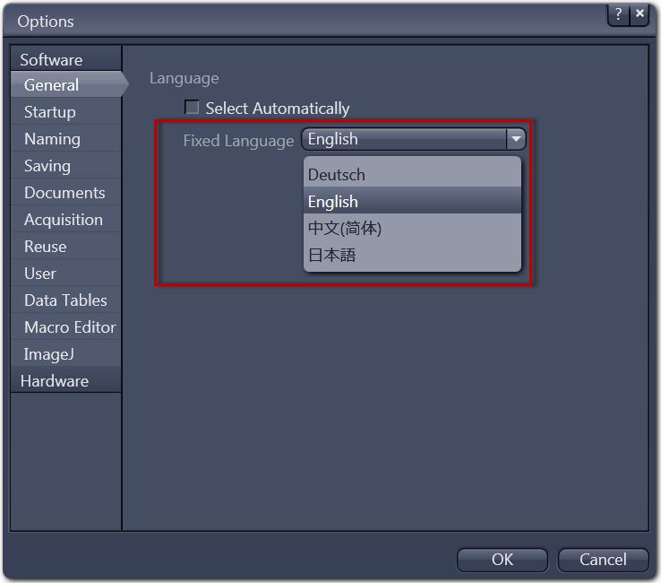 4 Adjusting Workspace Appearance 4.1 Setting the User Language 4 Adjusting Workspace Appearance 4.1 Setting the User Language 4.1 Setting the User Language Prerequisites You have successfully started the application.