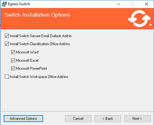 You are given the option to install the Switch Outlook Add-in.