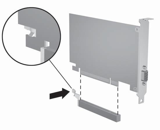 b. If you are removing a standard PCI card, hold the card at each end, and carefully rock it back and forth until the connectors pull free from the socket.