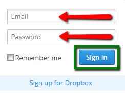 Access Dropbox from Dropbox Website: Go to: https://www.dropbox.