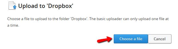 Upload Files to Dropbox (Website) Log into Dropbox.