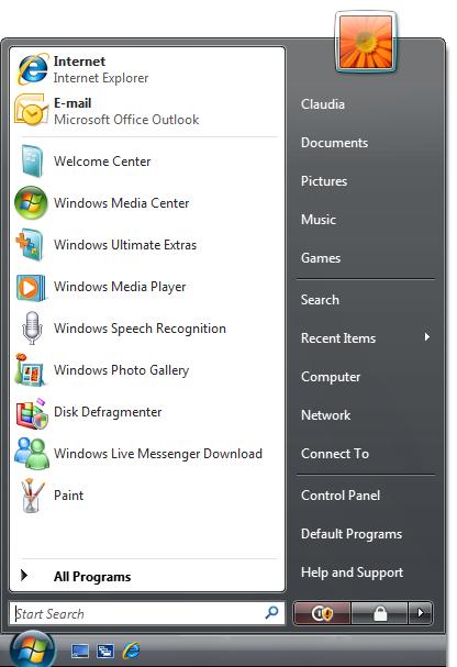 The Start Menu has been streamlined Easier to find