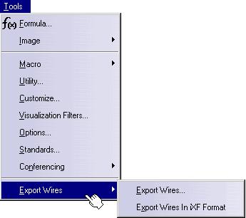 Exporting Data from CATIA Page 133 Since you have set up the option to enable the external systems interfacing, an additional command is available in the Electrical Library and Electrical Wire