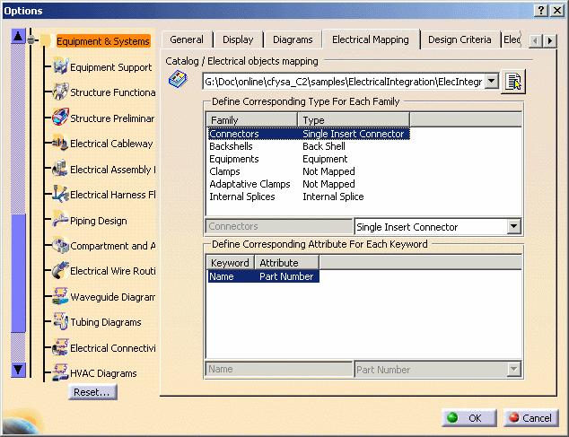 Electrical Mapping Page 262 In order to valuate the keywords automatically when the devices are stored in the catalog with their properties, you need to define a mapping between keywords of each