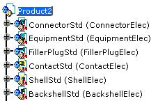 You can add an electrical behavior to an instance or a reference. Refer to Defining an Equipment. The BasicTasks.CATProduct document is still open. 1. Click the Define Back Shell button.