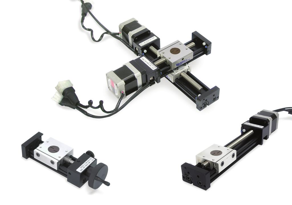 Velmex BiSlide Assemblies offer durable, easy-to-configure, low cost and modular design for a highly effective and very versatile positioning device.