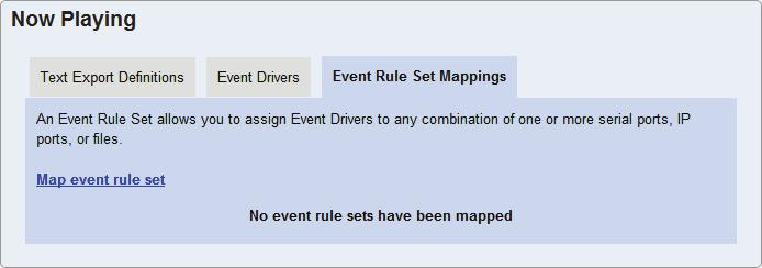 Establishing Event Rule Set Mappings Event Rule Set Mappings direct metadata exports to a