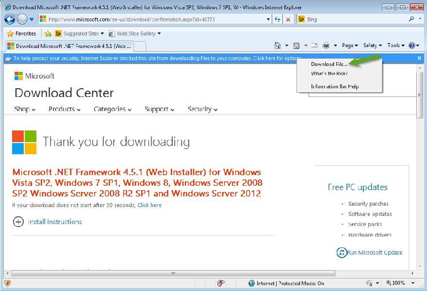 4. The web installer will download