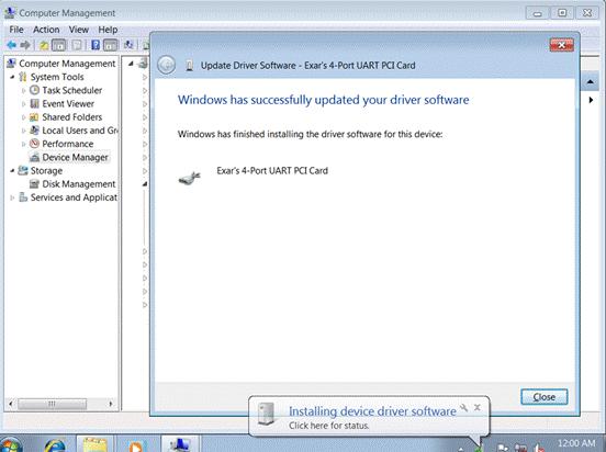 6. The below window appears when installation is finished. Chapter 3 Driver Installation 7.