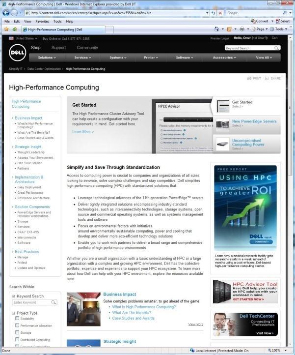 Resources: HPC Advisor - Tool Solution Advisors Software application that recommends the best fit Dell