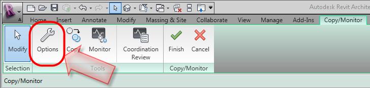 The monitoring functionality sets and maintains relationships between objects of the same category. Note: openings that are in the host or linked project can be monitored against Doors and Windows.