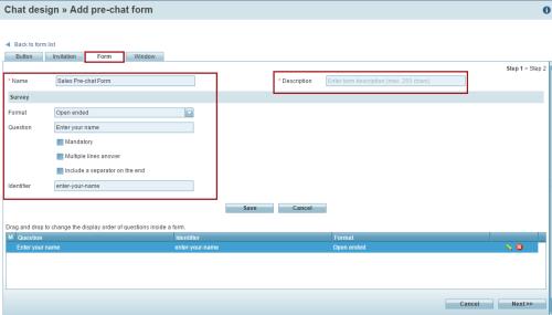 You can use the default form or create a custom form. To create a custom form, you can copy the default form and make desired changes or create a new form from scratch.