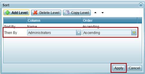 parameters. You can sort the list in the ascending or descending order with just a single click on the header bar. You have the option to sort by multiple fields using Configure Sort option.