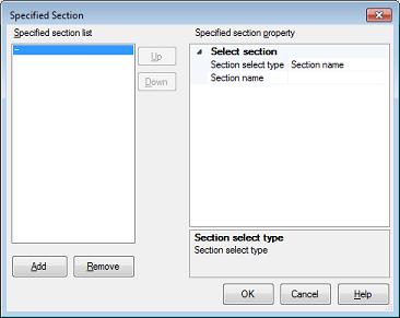 Specified Section dialog box This dialog box is used to specify the range for skipping step execution. Figure A.