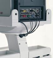 All cables can be channelled through the monitor arm for neatness and safety.