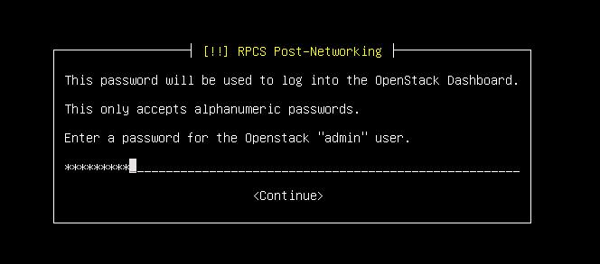 password: Next we create the OpenStack user account