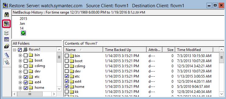 Restore virtual machines Restoring individual files 162 Destination client for restores Enter one of the following: The host name of the VMware virtual machine that was backed up, if NetBackup client