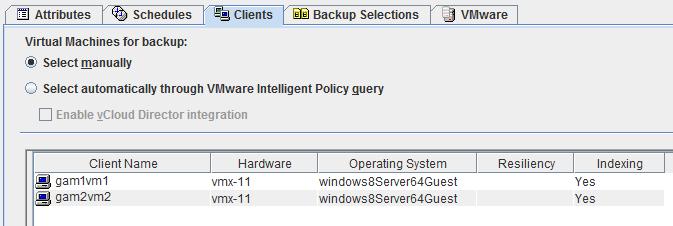 Configure NetBackup policies for VMware Limiting the VMware servers that NetBackup searches when browsing for virtual machines 75 DataStore Powered RDM Status The datastore where the virtual machine