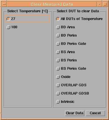 Figure 1-31. Selcting DUTs to be deleted Using the Synthesize button, you are able to simulate data from existing parameters.