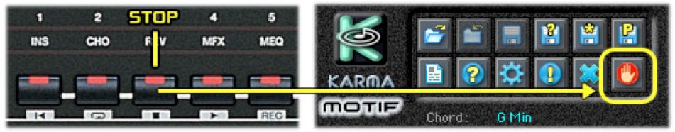 Sliders set to the correct CCs to control KARMA s eight Mix View or RTC View Sliders.