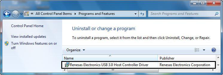 USB 3.0 Host Controller Driver to process driver uninstallation procedure.