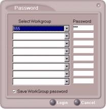 CDR Search 4.0 6. Select Workgroup supervisor login, and click OK. Figure 7. The Password window 7.