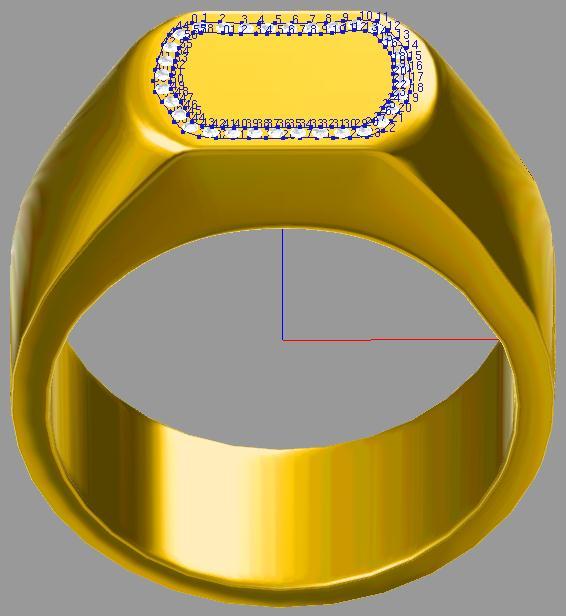 given parameters. (1) Select Between two curves in Tools -> Diamond settings menu. (2) Left-Click to select two on-surface guiding curves.