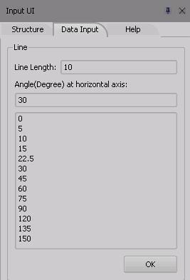 User Guide Page 71 of 121 Icon access: Tabtoolbar -> Curve -> Function: Draw a straight line in a certain length with a certain angle to the horizontal axis.