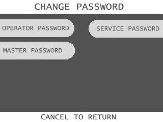 Section 3: Programming 3.3.4 CHANGE PASSWORDS The ATM uses three passwords to provide security to the operator menu system. These are Operator, Service and Master.