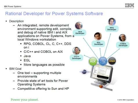 Some features of Rational Developer for Power Systems Software V8.0, such as the IBM i Web Services and Java Tools feature, require additional software.